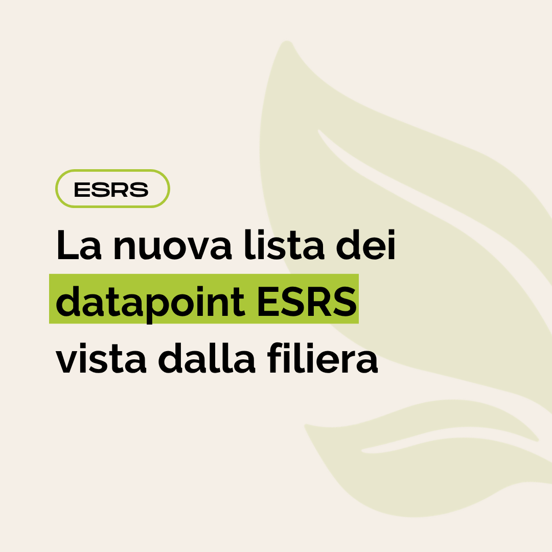 Copertina: La nuova lista dei datapoint ESRS vista dalla filiera